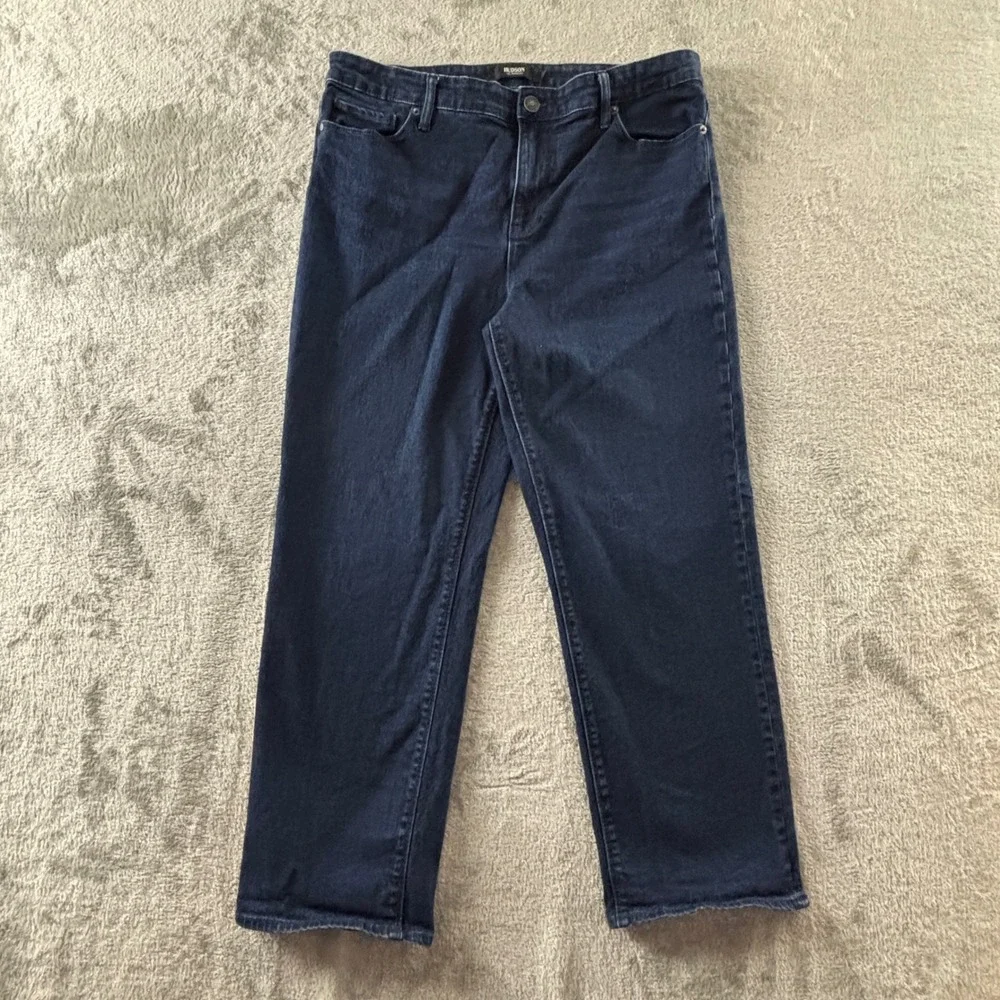 Hudson Straight Leg Jeans Womens 14 Dark Wash Stretch Denim High Rise H0325-01